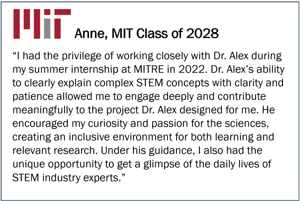 Testimonial about Dr. Alex from The Admission Algorithm from his students, mentees, and program coordinators.